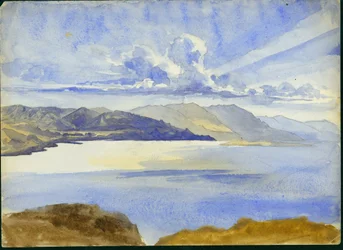 Holt-tengerre néző kilátás délre, 1875 (wc és ceruza papíron)